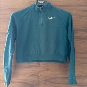 Nike Women's Teal Quarter-Zip Hoodie